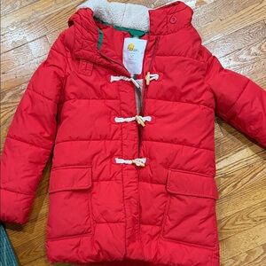 Boden Red Kids Puffer Jacket